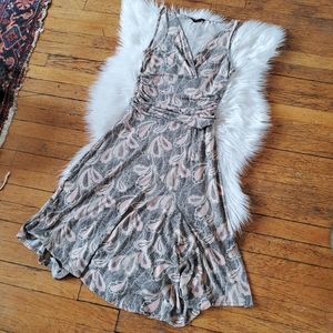 BCBGMAXAZRIA Paisley Handkerchief Dress